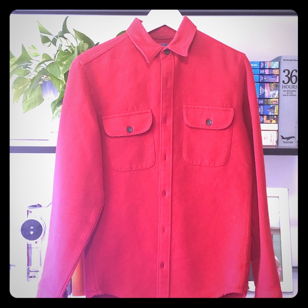 JCrew fleece long sleeve button up